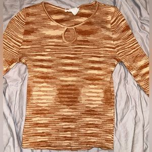 Tilly’s Orange and Cream Pattern Shirt